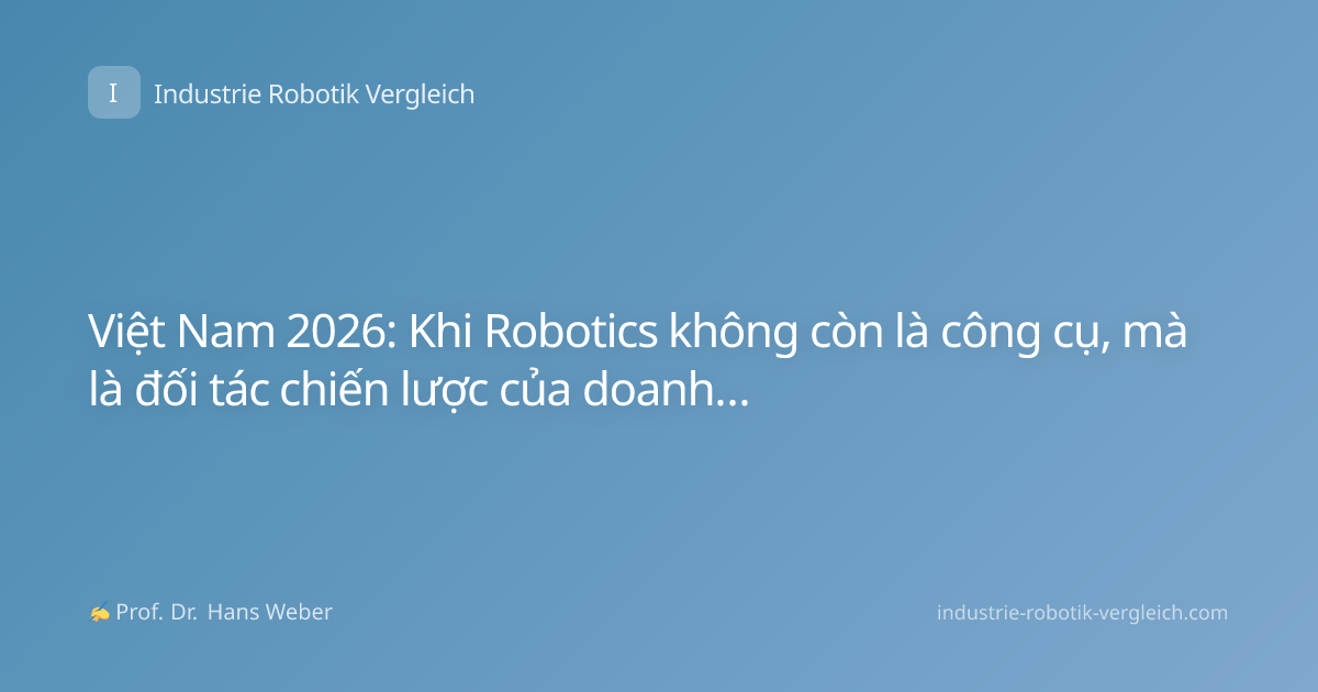 Việt Nam 2026: Khi Robotics không còn là công cụ, mà là đối tác chiến lược của doanh nghiệp