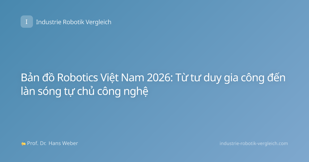 Bản đồ Robotics Việt Nam 2026: Từ tư duy gia công đến làn sóng tự chủ công nghệ