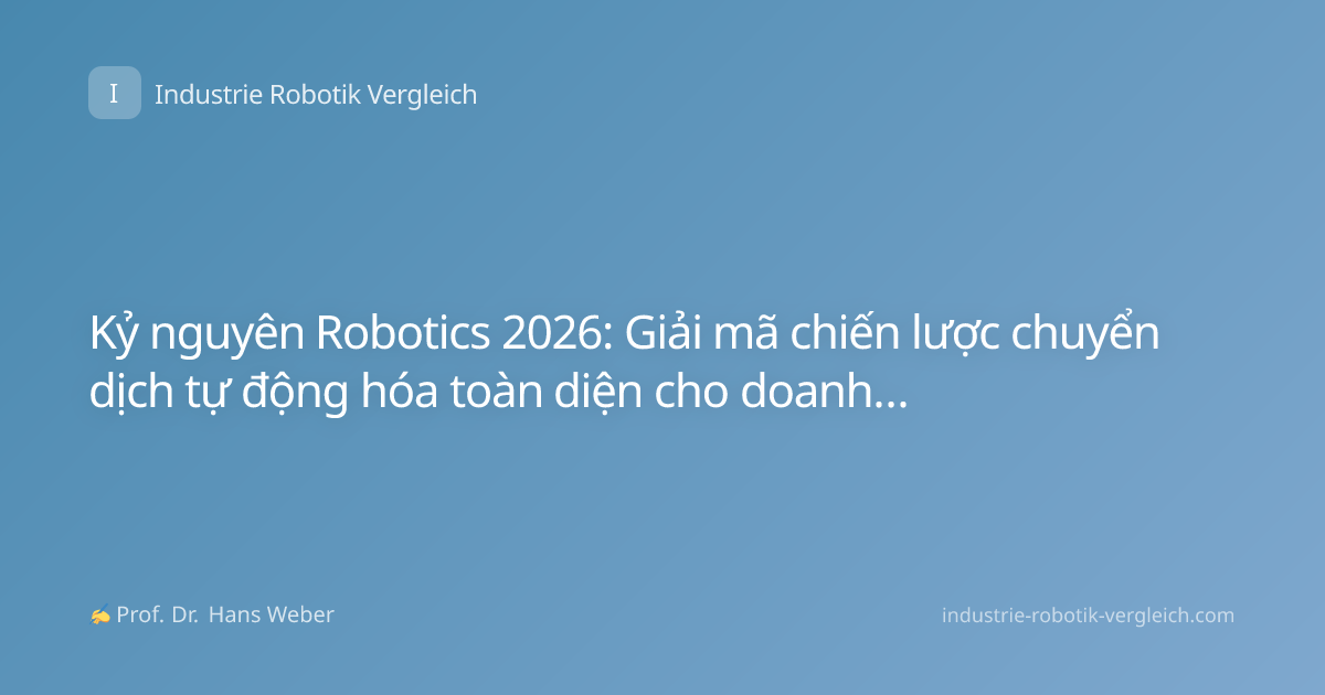 Kỷ nguyên Robotics 2026: Giải mã chiến lược chuyển dịch tự động hóa toàn diện cho doanh nghiệp