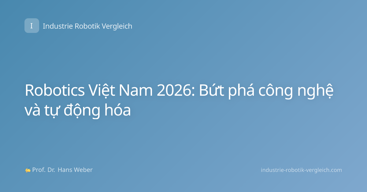 Robotics Việt Nam 2026: Bứt phá công nghệ và tự động hóa