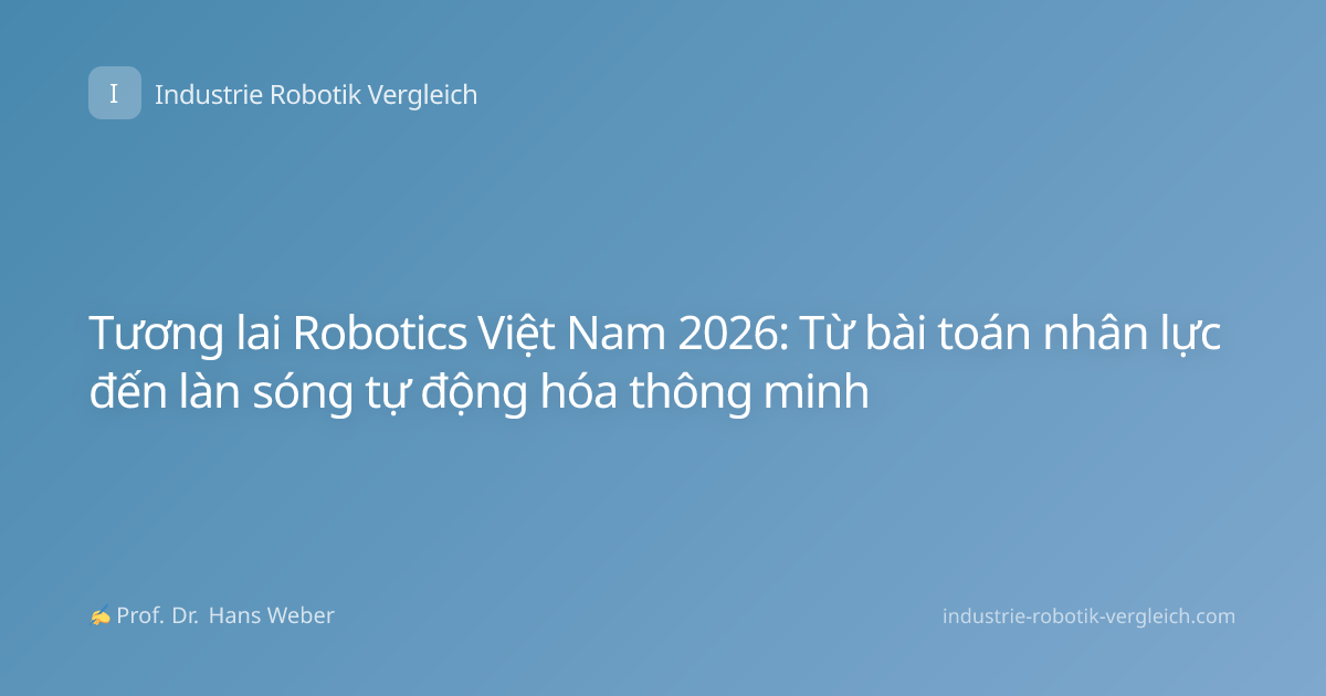 Tương lai Robotics Việt Nam 2026: Từ bài toán nhân lực đến làn sóng tự động hóa thông minh